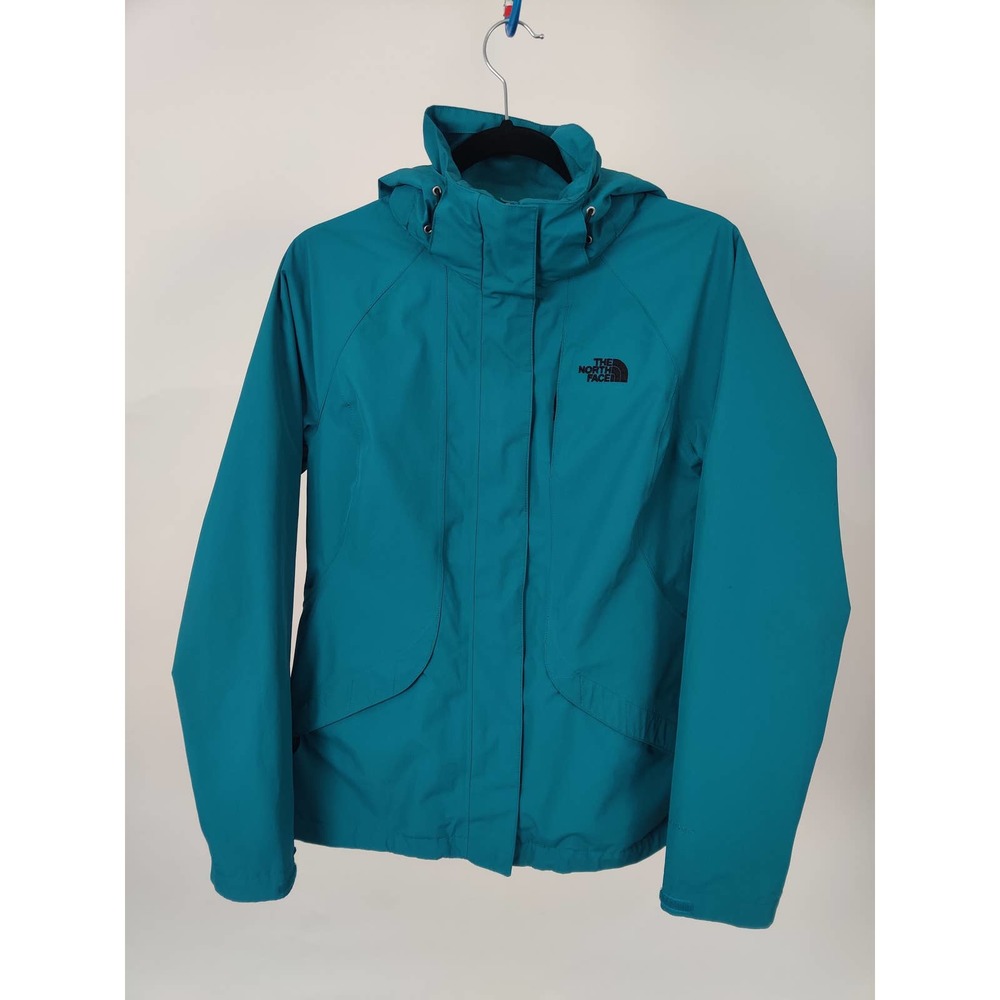 The North Face Women jacket waterproof hoodie removable blue RARE sz S